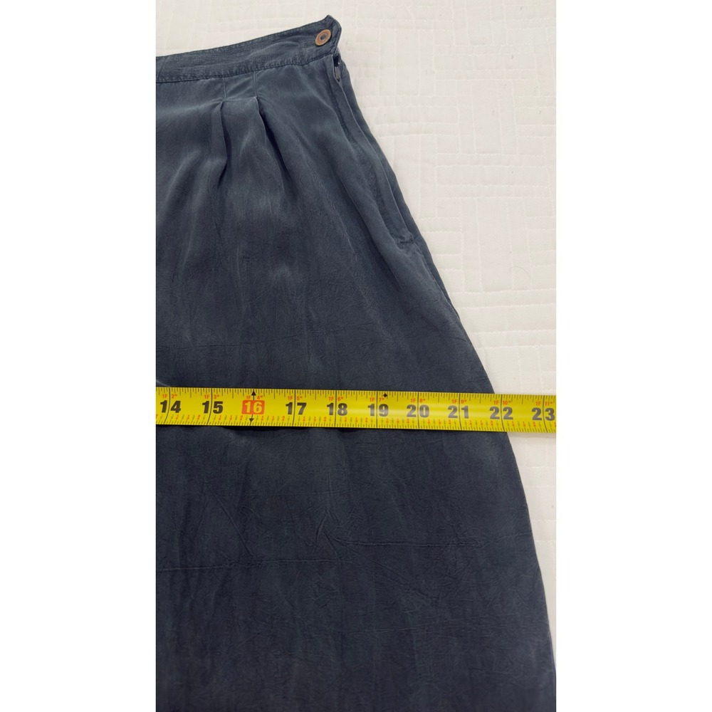 Sue Wong Vintage Pleated Trousers Charcoal Grey High Waisted Tapered Pants - Picture 9 of 9